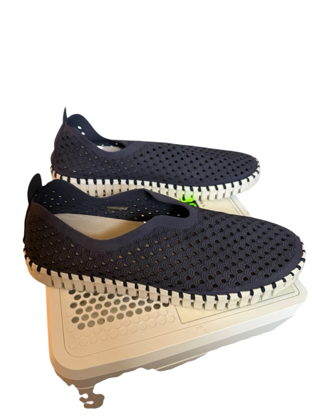 Ilse Jacobsen Tulip Shoes Size EU 40 US 9 Slip On Perforated Navy Comfort - Picture 5 of 6